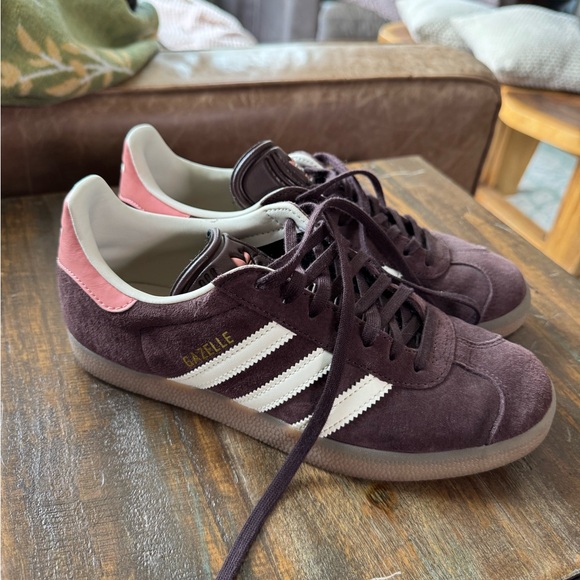 Adidas Originals Gazelle Shadow Brown with White Stripes - Picture 4 of 8